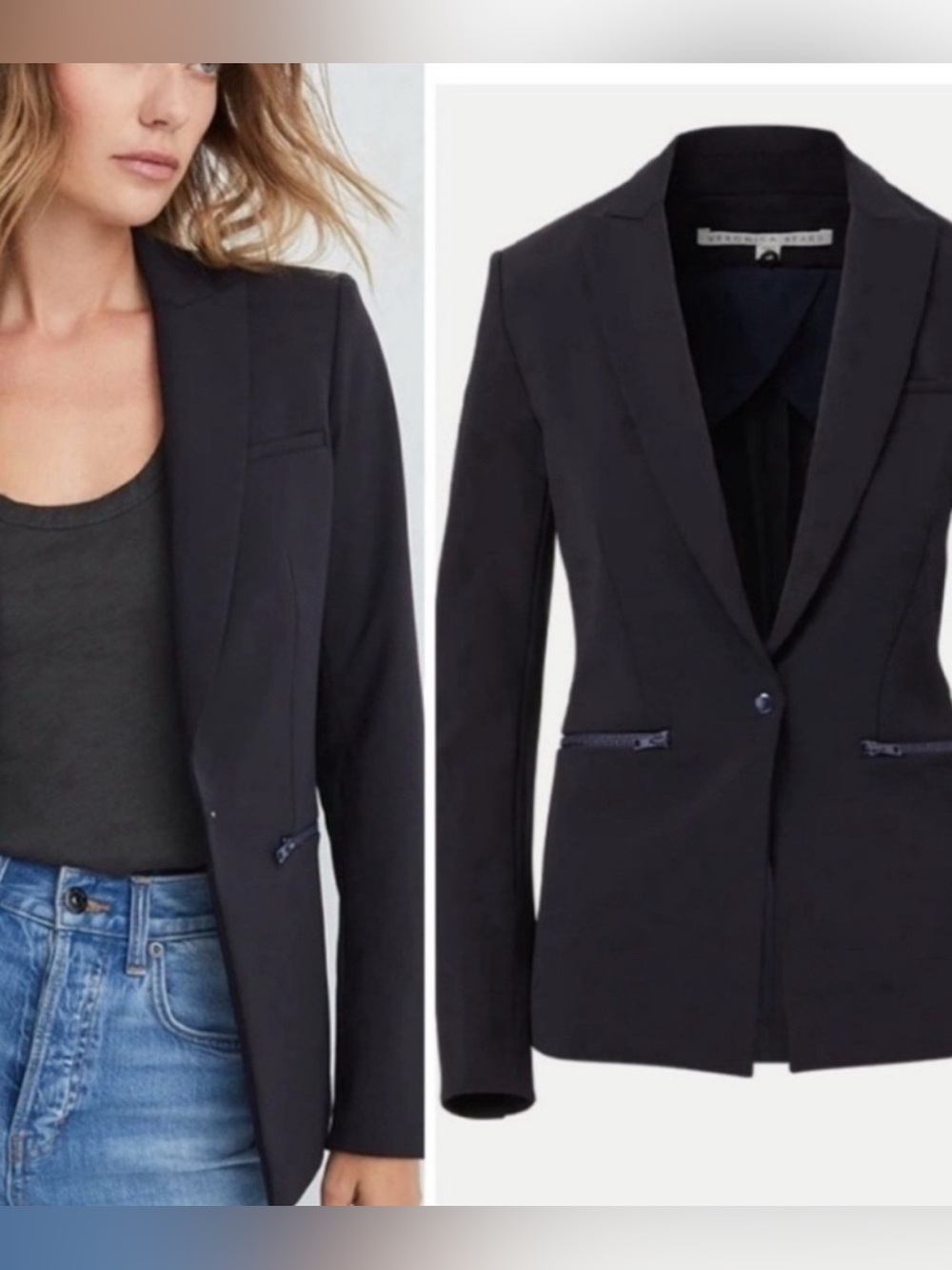 Veronica Beard Iconic Scuba Dickey Jacket Navy